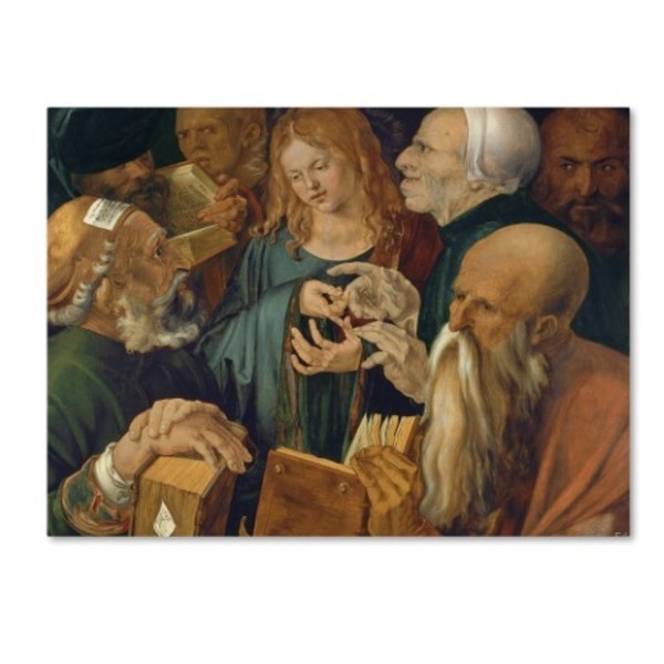 Trademark Fine Art Durer 'Young Jesus Among The Scribes' Canvas Art, 24x32 AA00277-C2432GG